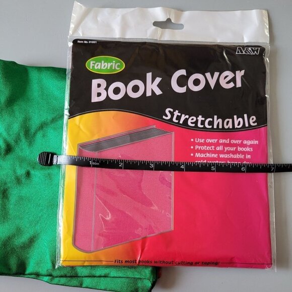 A&W Set of 3 Colorful Stretchy Elastic Fabric Textbook Protective Cover Sock - Picture 4 of 10